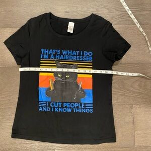 Hairdresser cat tshirt